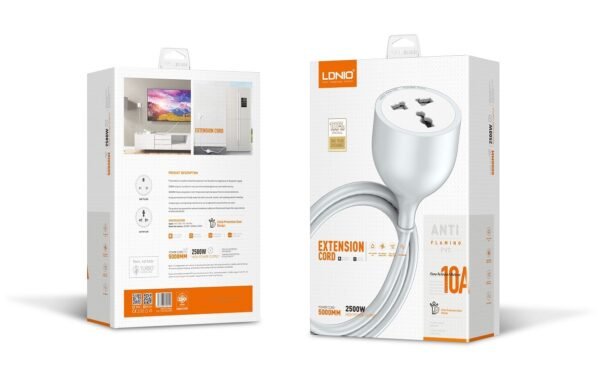 LDNIO-SC1017-Outlet-Universal-Extension-Power-Cord-UK-Pin-SC1017-techbrandslk (5) - Techbrands.lk