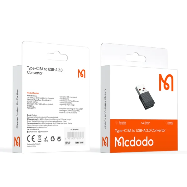 Mcdodo USB 2.0 to Type-C Converter Adapter-techbrands (2) - Techbrands.lk